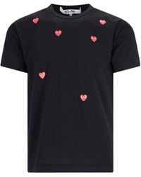 COMME DES GARÇONS PLAY - Comme Des Garçons Play Heart Printed Crewneck T-Shirt - Lyst