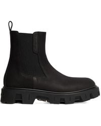 Moncler - Peak City Nubuck Chelsea Boots - Lyst