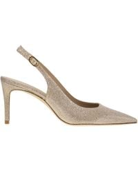 Stuart Weitzman - Pointed-Toe Slingback High-Heel Sandals - Lyst