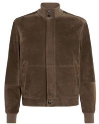 ZEGNA - Suede Leather Blouson - Lyst