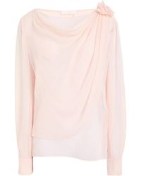 Chloé - Solid-Color Long-Sleeved Wool Top - Lyst
