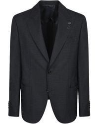 Lardini - Single Breasted Flower Detailed Tailored Blazer - Lyst