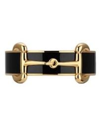 Gucci - Horsebit Ring With Enamel - Lyst