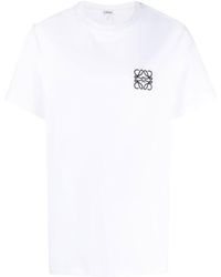 Loewe - Anagram Embroidered Logo T Shirt - Lyst