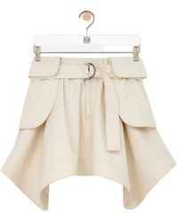 Loewe - Cargo Belted Cotton Mini Skirt - Lyst