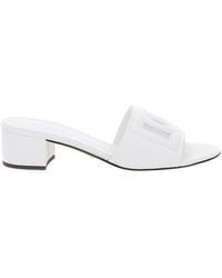 Dolce & Gabbana - Calfskin Mule With Dg Logo - Lyst