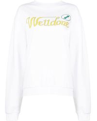 we11done - Logo-Print Cotton Hoodie - Lyst