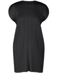 Pleats Please Issey Miyake - Loose-Fitting Pleated Waist Dress - Lyst