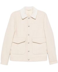 Eleventy - Corduroy Collar Button Casual Jacket - Lyst
