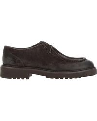 Doucal's - Round-Toe Lace-Up Loafers - Lyst
