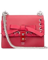 Fendi - Kan I Bowknot Calfskin Shoulder Bag - Lyst