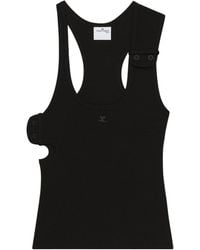 Courreges - Courrèges 90's Ribbed Cut-Out Detailed Tank Top - Lyst