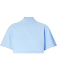 Alaïa - Alaïa Cropped Jersey T-Shirt - Lyst