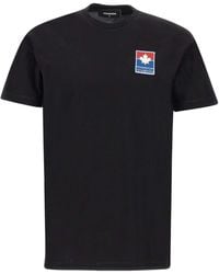DSquared² - Logo Patch Crewneck T-Shirt - Lyst