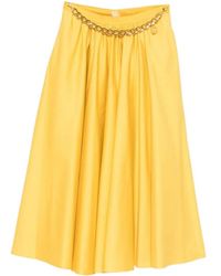 Elisabetta Franchi - Chain-Detail Midi Skirt - Lyst