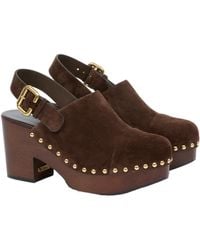 Chloé - Chloé Jeannette Studded Wedge Clog - Lyst