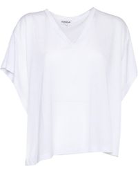 Dondup - V-Neck Wide Short Sleeved T-Shirt - Lyst