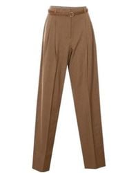 Max Mara - Pleated Belted Trousers - Lyst