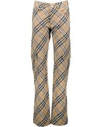 Burberry - "Check" Cargo Trousers - Lyst