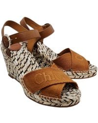 Chloé - Piia Crossover-Strap Sandals - Lyst