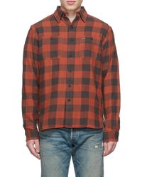 RRL - Farrell Check-Print Shirt - Lyst