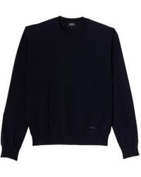 A.P.C. - Mathieu Logo-Embroidered Sweater - Lyst