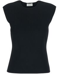 P.A.R.O.S.H. - Top With Round Neck And Short Design - Lyst