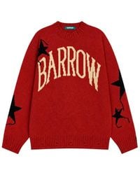 Barrow - Star Intarsia Crewneck Knit Sweater - Lyst