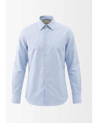 Gucci - Cotton Silk Shirt With Double G - Lyst