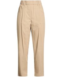 Brunello Cucinelli - Plain Colour Casual Trouser - Lyst