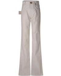 Bottega Veneta - Highwaisted Flared Trousers - Lyst