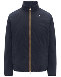 K-Way - Logo-Patch Zip-Up Jacket - Lyst