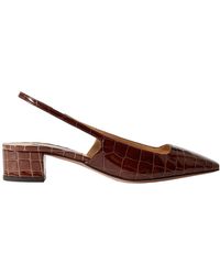 Aquazzura - Ginza 35 Croc-Effect Leather Slingback Pumps - Lyst