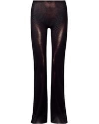 Jean Paul Gaultier - Printed Mesh Straight-Leg Pants - Lyst