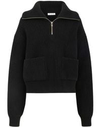 Alaïa - Wool-Cashmere-Blend Quarter-Zip Sweater - Lyst