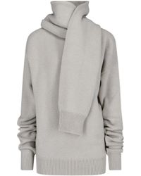 Calvin Klein - Mia Scarf-Detailed Knitted Jumper - Lyst