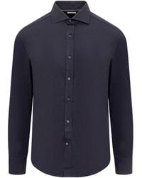 Brunello Cucinelli - Collared Long-Sleeved Shirt - Lyst