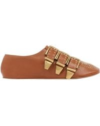 Chloé - Susanna Buckle Studded Shoes - Lyst