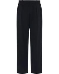 The Row - Pleated Straight-Leg Tailored Trousers - Lyst