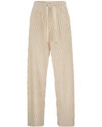 Herno - Wrinkled Effect Drawstring Trousers - Lyst