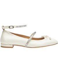 Stuart Weitzman - Stefanie Embellished Ballerina Flats - Lyst