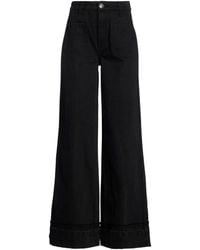 Rag & Bone - Plain Colour Wide-Leg Jeans - Lyst