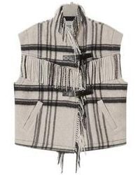 Isabel Marant - Isabel Marant Étoile Ginesa Checked Fringed Vest - Lyst