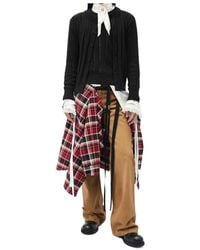Ann Demeulemeester - Natel Brushed Rib Cardigan - Lyst