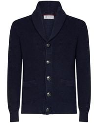 Brunello Cucinelli - Long-Sleeved Buttoned Cardigan - Lyst