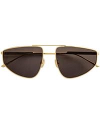 Bottega Veneta - Eyewear Classic Aviator Sunglasses - Lyst