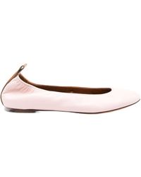 Lanvin - Slip-On Leather Ballerina Shoes - Lyst