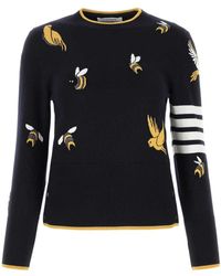 Thom Browne - Animal-Embroidered Jumper - Lyst