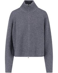 Lisa Yang - Ribbed Zip-Up Knitted Sweater - Lyst