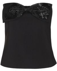 Self-Portrait - Crepe Bandeau Top - Lyst